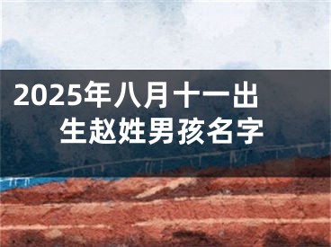 2025年八月十一出生赵姓男孩名字
