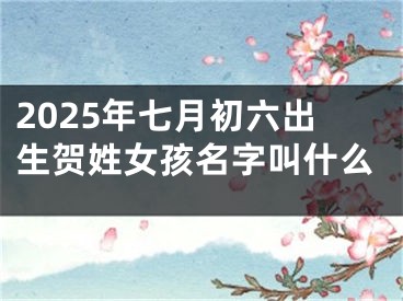 2025年七月初六出生贺姓女孩名字叫什么