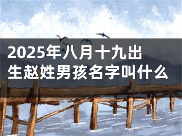 2025年八月十九出生赵姓男孩名字叫什么
