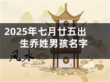 2025年七月廿五出生乔姓男孩名字