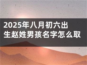 2025年八月初六出生赵姓男孩名字怎么取