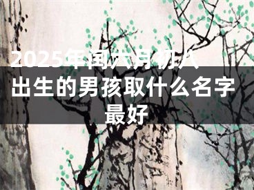 2025年闰六月初八出生的男孩取什么名字最好