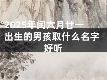 2025年闰六月廿一出生的男孩取什么名字好听
