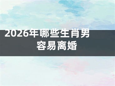 2026年哪些生肖男容易离婚