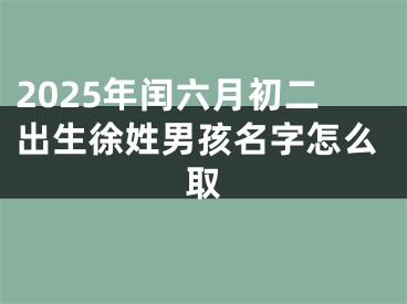2025年闰六月初二出生徐姓男孩名字怎么取