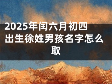 2025年闰六月初四出生徐姓男孩名字怎么取
