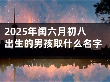 2025年闰六月初八出生的男孩取什么名字