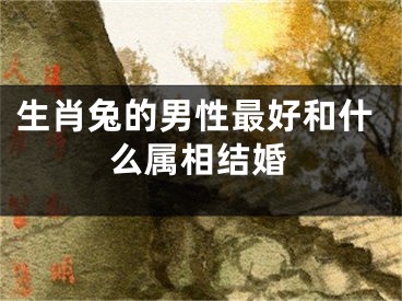 生肖兔的男性最好和什么属相结婚