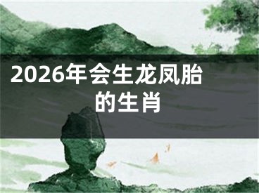 2026年会生龙凤胎的生肖