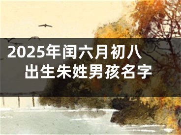 2025年闰六月初八出生朱姓男孩名字