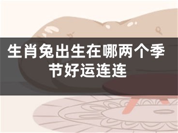 生肖兔出生在哪两个季节好运连连