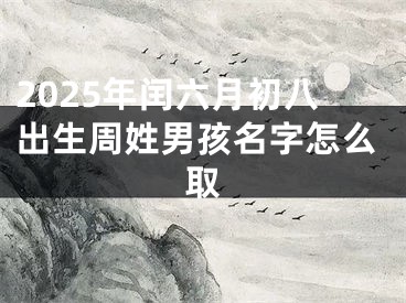 2025年闰六月初八出生周姓男孩名字怎么取
