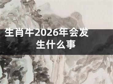 生肖牛2026年会发生什么事