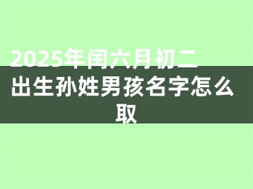 2025年闰六月初二出生孙姓男孩名字怎么取