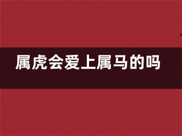 属虎会爱上属马的吗
