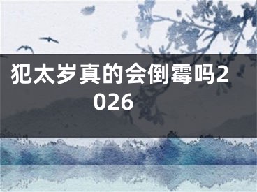 犯太岁真的会倒霉吗2026