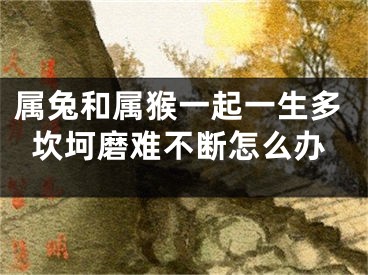 属兔和属猴一起一生多坎坷磨难不断怎么办