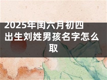 2025年闰六月初四出生刘姓男孩名字怎么取