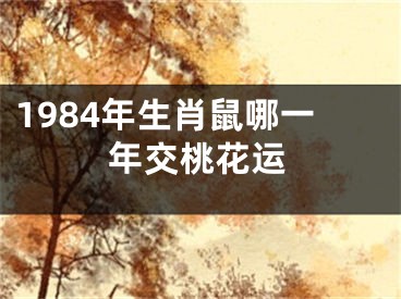 1984年生肖鼠哪一年交桃花运
