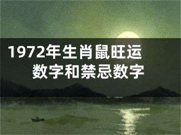 1972年生肖鼠旺运数字和禁忌数字