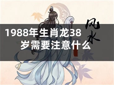 1988年生肖龙38岁需要注意什么