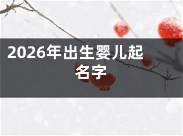 2026年出生婴儿起名字