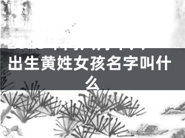 2025年闰六月十六出生黄姓女孩名字叫什么