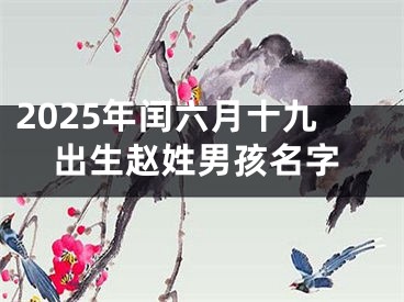 2025年闰六月十九出生赵姓男孩名字