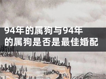 94年的属狗与94年的属狗是否是最佳婚配