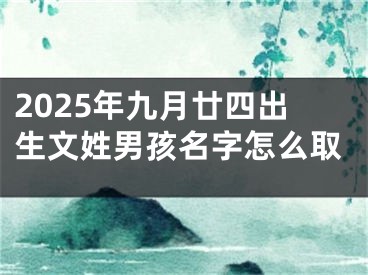 2025年九月廿四出生文姓男孩名字怎么取
