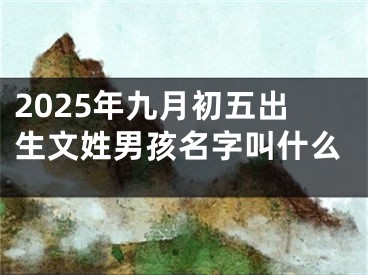 2025年九月初五出生文姓男孩名字叫什么