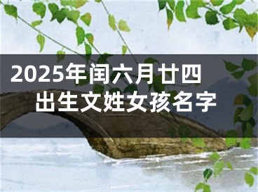 2025年闰六月廿四出生文姓女孩名字