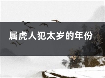 属虎人犯太岁的年份