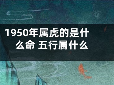 1950年属虎的是什么命 五行属什么