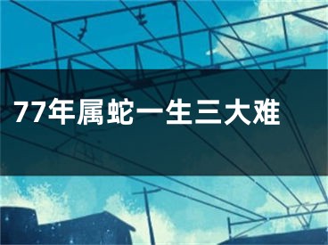 77年属蛇一生三大难
