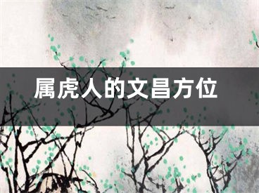 属虎人的文昌方位