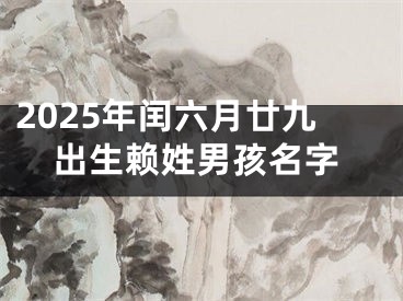2025年闰六月廿九出生赖姓男孩名字