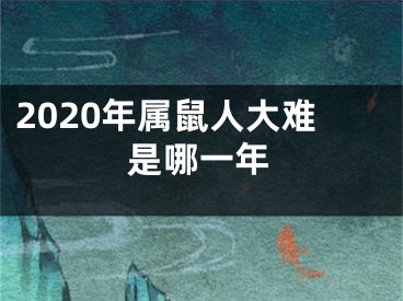 2020年属鼠人大难是哪一年