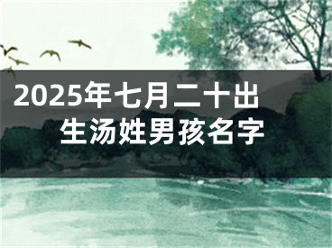 2025年七月二十出生汤姓男孩名字