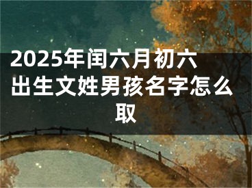2025年闰六月初六出生文姓男孩名字怎么取