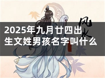 2025年九月廿四出生文姓男孩名字叫什么