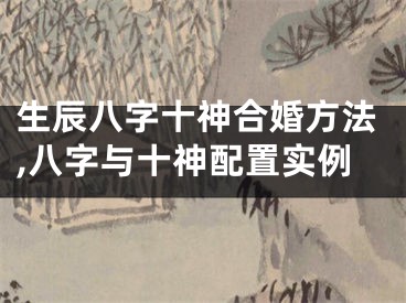 生辰八字十神合婚方法,八字与十神配置实例