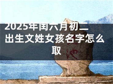 2025年闰六月初二出生文姓女孩名字怎么取