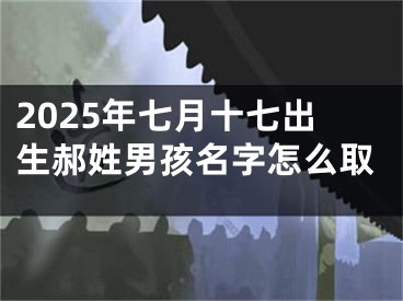 2025年七月十七出生郝姓男孩名字怎么取