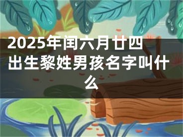2025年闰六月廿四出生黎姓男孩名字叫什么