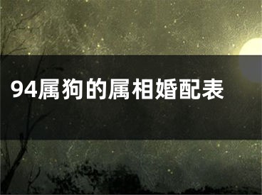 94属狗的属相婚配表