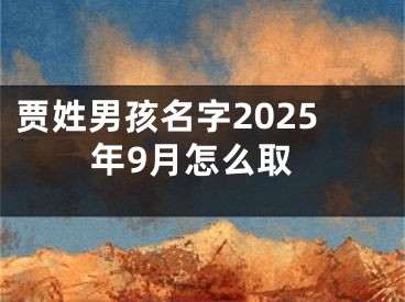 贾姓男孩名字2025年9月怎么取