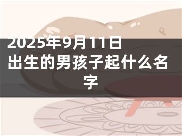 2025年9月11日出生的男孩子起什么名字