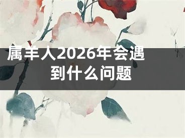 属羊人2026年会遇到什么问题
