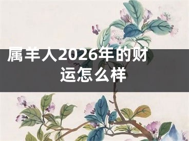 属羊人2026年的财运怎么样
